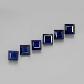  ct natürliche blauer Saphir-Edelsteine, Quadrat, VS