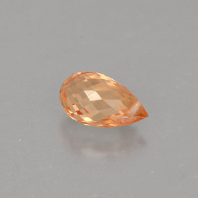 0,91 ctw natürlicher orangefarbener Saphir, Briolette, VVS-VS