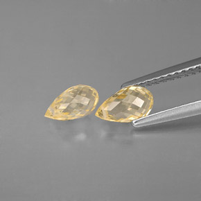  ct natürliche gelber Saphir-Edelsteine, Briolette, VVS