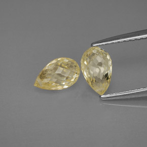  ct natürliche gelber Saphir-Edelsteine, Briolette, VVS-VS