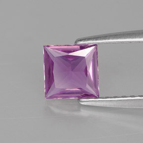 0,71 ctw natürlicher violetter Saphir, Quadrat, VVS