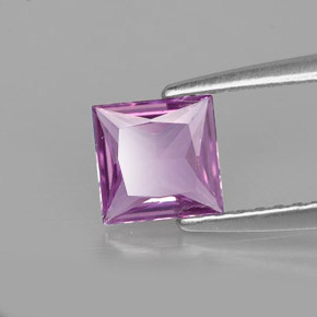 0,71 ctw natürlicher violetter Saphir, Quadrat, VVS
