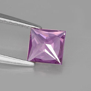 0,71 ctw natürlicher violetter Saphir, Quadrat, VVS