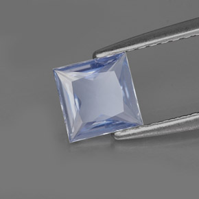 0,74 ctw natürlicher blauer Saphir, Quadrat, VVS