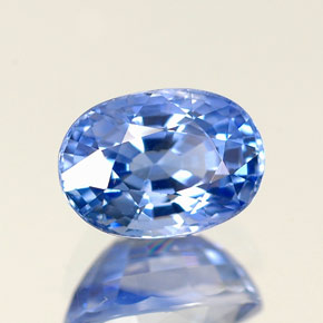 1,34 ctw natürlicher blauer Saphir, Oval Schliff, VVS