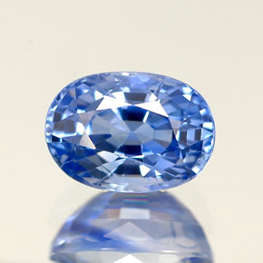 1,34 ctw natürlicher blauer Saphir, Oval Schliff, VVS