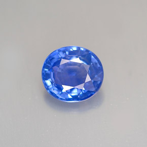 1,30 ctw natürlicher blauer Saphir, Oval Schliff, VS