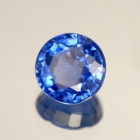 0,99 ctw natürlicher blauer Saphir, Rundschliff, VS