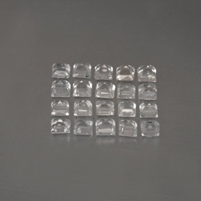  ct natürliche weißer Saphir-Edelsteine, Quadrat, VVS-VS