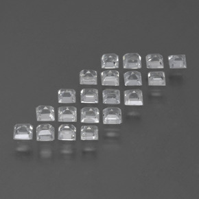 1,80 ct natürliche weißer Saphir-Edelsteine, Quadrat, VVS-VS
