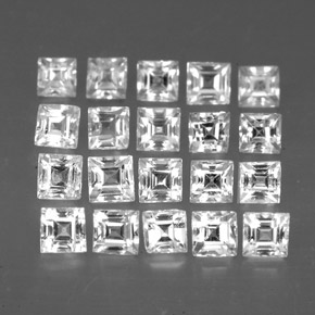  ct natürliche weißer Saphir-Edelsteine, Quadrat, VVS-VS