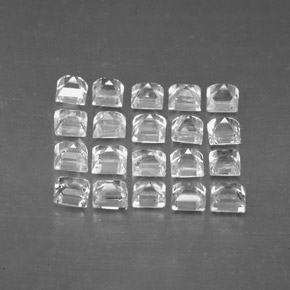  ct natürliche weißer Saphir-Edelsteine, Quadrat, VVS-VS