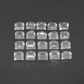  ct natürliche weißer Saphir-Edelsteine, Quadrat, VVS-VS