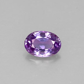 0,57 ctw natürlicher violetter Saphir, Oval Schliff, VVS