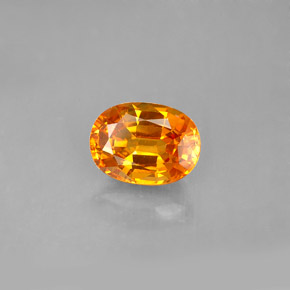 1,81 ctw natürlicher orangefarbener Saphir, Oval Schliff, VVS