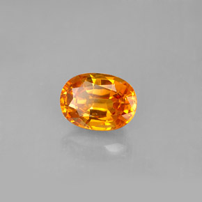 1,81 ctw natürlicher orangefarbener Saphir, Oval Schliff, VVS