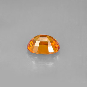 1,81 ctw natürlicher orangefarbener Saphir, Oval Schliff, VVS