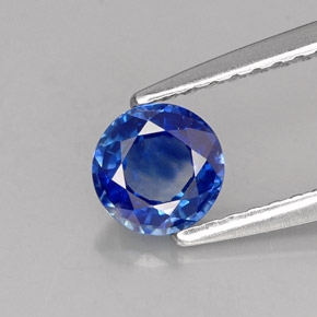 0,60 ctw natürlicher blauer Saphir, Rundschliff, VS