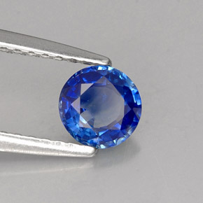 0,60 ctw natürlicher blauer Saphir, Rundschliff, VS