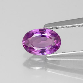 0,56 ctw natürlicher violetter Saphir, Oval Schliff, VVS