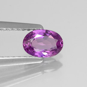0,56 ctw natürlicher violetter Saphir, Oval Schliff, VVS