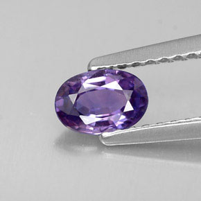 0,48 ctw natürlicher violetter Saphir, Oval Schliff, VS