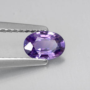 0,48 ctw natürlicher violetter Saphir, Oval Schliff, VS