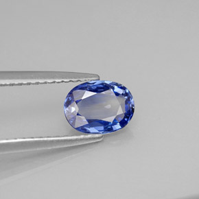 1,00 ctw natürlicher blauer Saphir, Oval Schliff, VVS