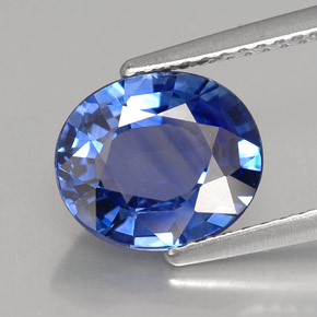 2,79 ctw natürlicher blauer Saphir, Oval Schliff, IF