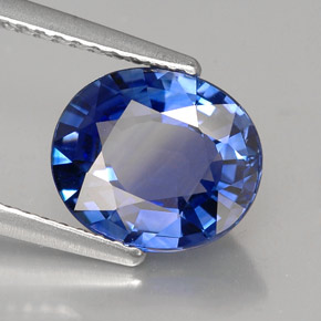 2,79 ctw natürlicher blauer Saphir, Oval Schliff, IF