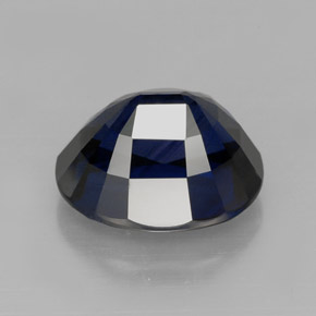 5,09 ctw natürlicher blauer Saphir, Oval Schliff, IF