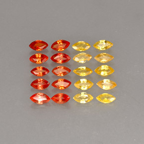  ct natürliche orangefarbener Saphir-Edelsteine, Marquise, VVS-VS
