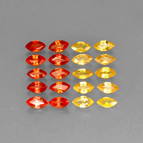  ct natürliche orangefarbener Saphir-Edelsteine, Marquise, VVS-VS