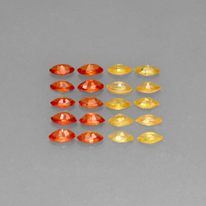  ct natürliche orangefarbener Saphir-Edelsteine, Marquise, VVS-VS