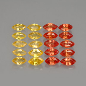  ct natürliche orangefarbener Saphir-Edelsteine, Marquise, VVS-VS