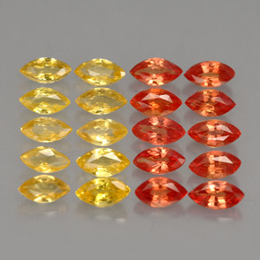  ct natürliche orangefarbener Saphir-Edelsteine, Marquise, VVS-VS