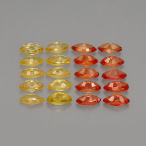  ct natürliche orangefarbener Saphir-Edelsteine, Marquise, VVS-VS