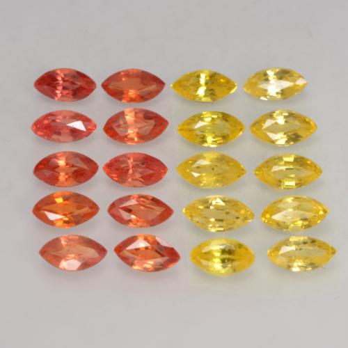 2,59 ct natürliche mehrfarbiger Saphir-Edelsteine, Marquise, VVS-VS