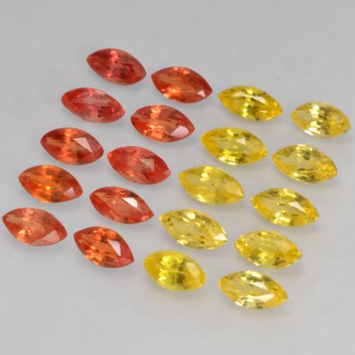 2,59 ct natürliche mehrfarbiger Saphir-Edelsteine, Marquise, VVS-VS
