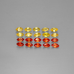 2,34 ct natürliche orangefarbener Saphir-Edelsteine, Marquise, VVS-VS