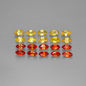 2,34 ct natürliche orangefarbener Saphir-Edelsteine, Marquise, VVS-VS