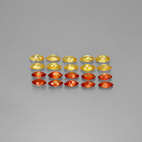 2,34 ct natürliche orangefarbener Saphir-Edelsteine, Marquise, VVS-VS