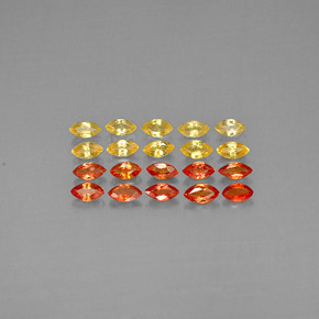  ct natürliche orangefarbener Saphir-Edelsteine, Marquise, VVS-VS