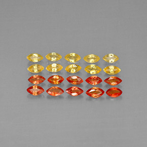  ct natürliche orangefarbener Saphir-Edelsteine, Marquise, VVS-VS