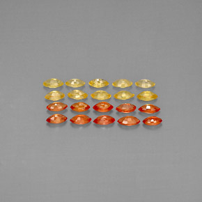  ct natürliche orangefarbener Saphir-Edelsteine, Marquise, VVS-VS