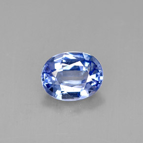 0,88 ctw natürlicher blauer Saphir, Oval Schliff, VVS