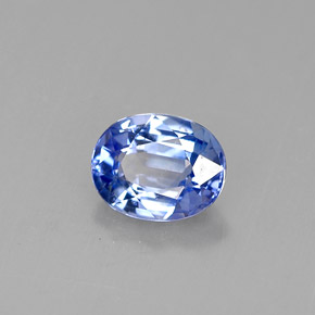 0,88 ctw natürlicher blauer Saphir, Oval Schliff, VVS