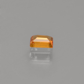 0,24 ctw natürlicher orangefarbener Saphir, Baguette, VVS