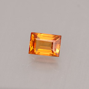 0,27 ctw natürlicher orangefarbener Saphir, Baguette, VS-SI
