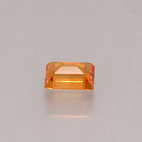 0,27 ctw natürlicher orangefarbener Saphir, Baguette, VS-SI
